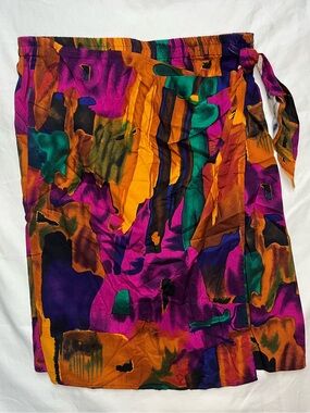 Sue Brett 90s abstract multicolored  skirt